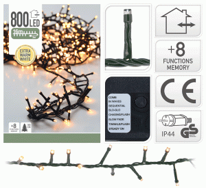 Kerstboomverlichting 800-led-cluster-compact